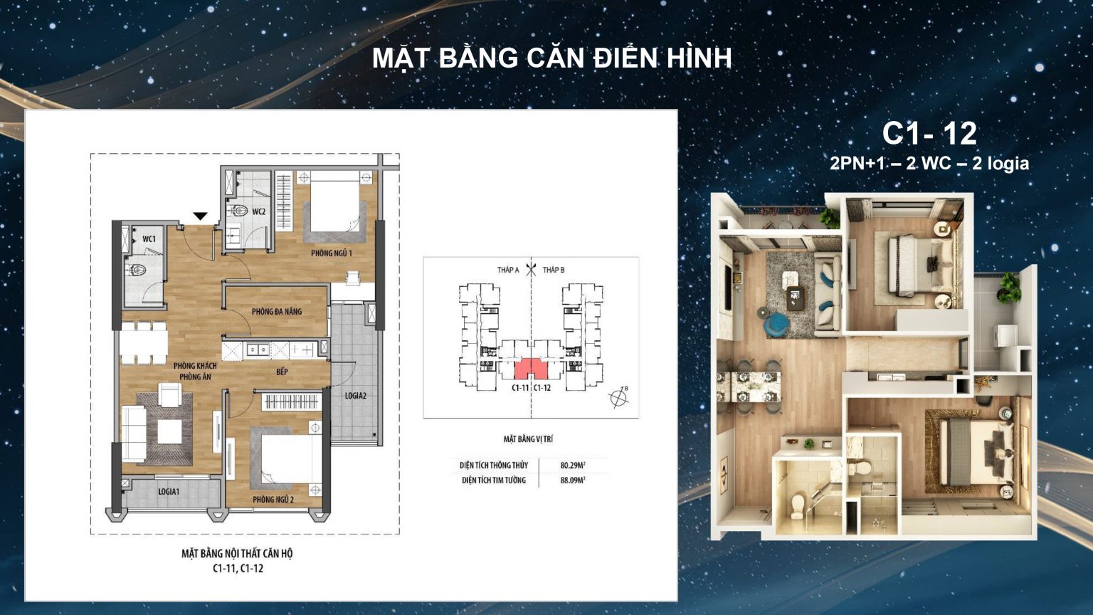 thiết kế căn hộ moonlight 2 an lạc green symphony