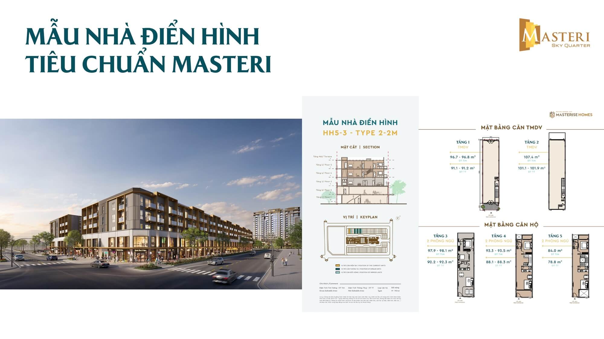 mặt bằng căn TMDV masteri sky quarter đan phượng