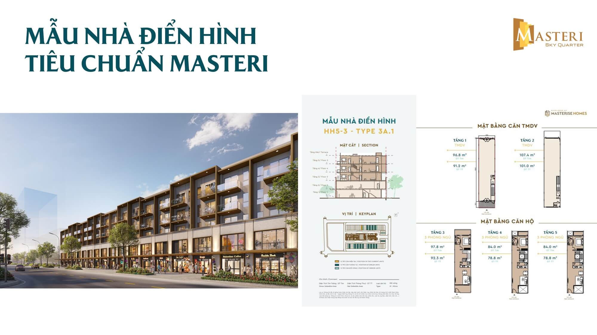 mặt bằng căn TMDV masteri sky quarter đan phượng